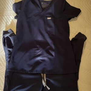 Figs Navy XS Set *Altered See Photos*